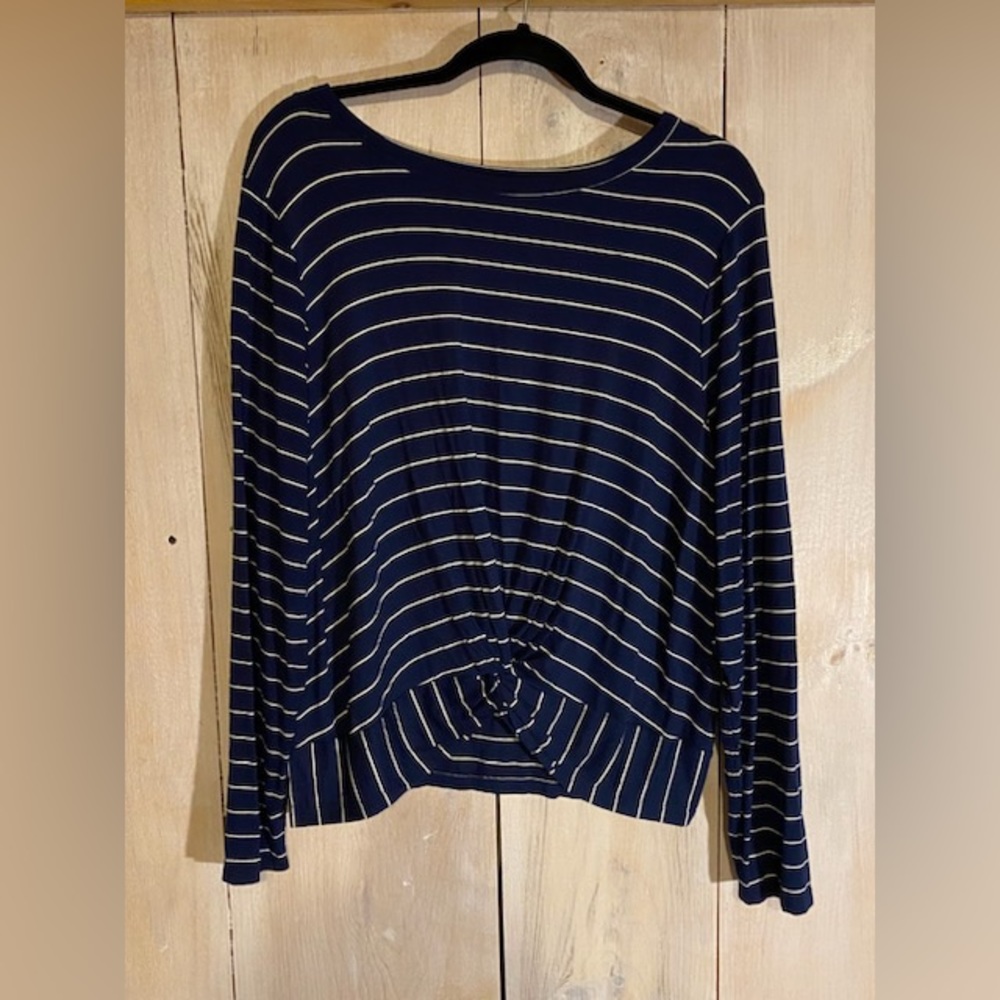 Women’s blue striped top